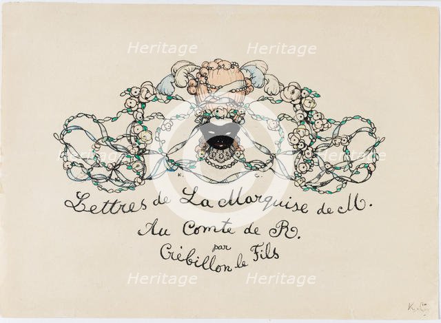 Vignette from Le Livre de la Marquise, 1907. Creator: Somov, Konstantin Andreyevich (1869-1939).