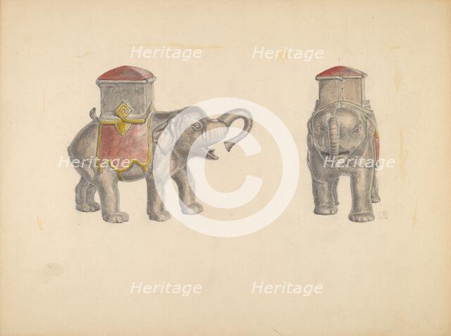 Iron Bank Elephant, c. 1938. Creator: Z.S. Lupus.