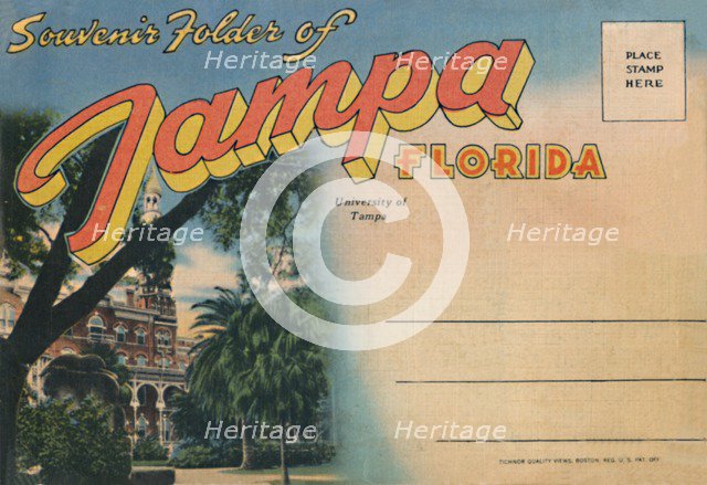 'Souvenir Folder of Tampa, Florida - University of Tampa', c1940s. Artist: Unknown.