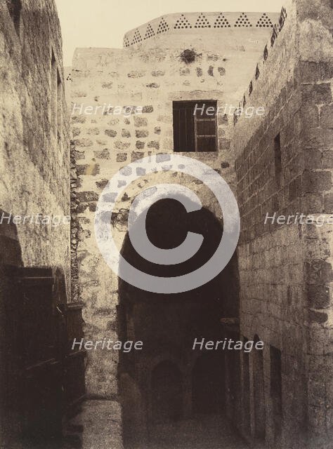 VIIe Station. Jésus tombe pour la seconde fois. Ancienne porte judiciaire, il s'y..., 1860 or later. Creator: Louis de Clercq.