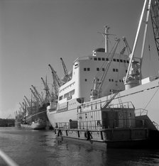 Ship in the harbour of Gothenburg, Sweden, 1960. Artist: Torkel Lindeberg