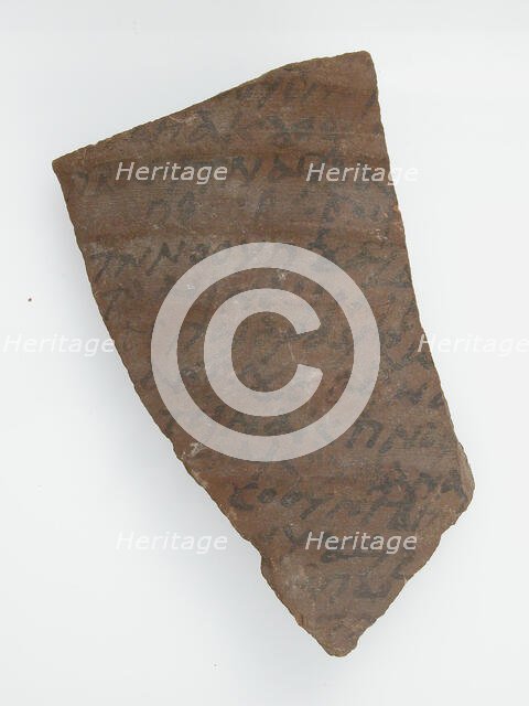 Ostrakon with a Letter, Coptic, 600. Creator: Unknown.