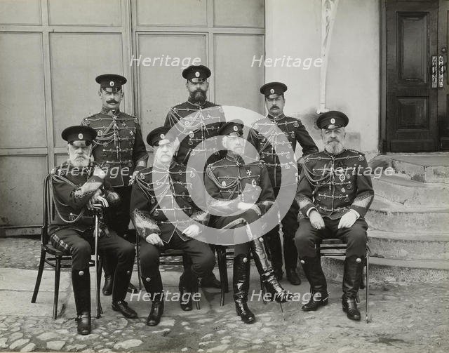 Grand Duke Grand Duke Nicholas Nikolaevich (the Elder) of Russia, Prince Vasilchikov and Count Voron Artist: Anonymous  