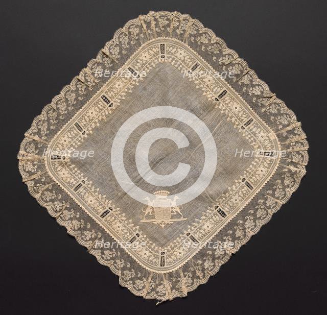 Handkerchief, early 1800s. Creator: Unknown.