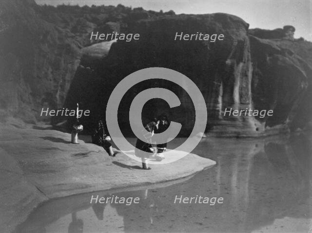 Acoma water carriers, c1905. Creator: Edward Sheriff Curtis.