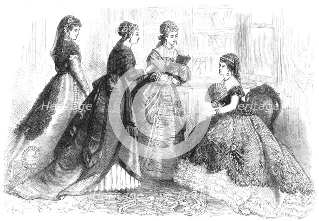 Paris fashions for April, 1868. Creator: Unknown.