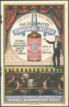 Goodall, Backhouse & Co Yorkshire Relish, 1890s. Artist: Unknown
