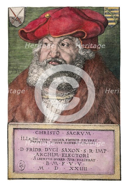Portrait of  Frederick III, Elector of Saxony (1463-1525), 1524. Creator: Dürer, Albrecht (1471-1528).