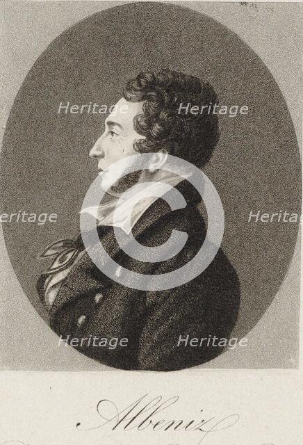 Portrait of the pianist and composer Pedro Albéniz y Basanta (1795-1855), 1828. Creator: Quenedey, Edmé (1756-1830).