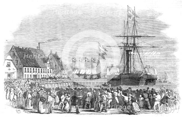 Arrival of the King of Denmark at Flensburg, 1854. Creator: Smyth.