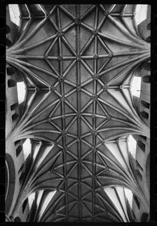 Ceiling of Tewkesbury Abbey, Gloucestershire, c1955-c1980. Creator: Ursula Clark.