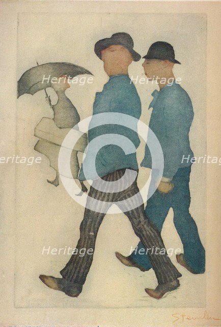 Les Deux Gigolos', 1898.  Artist: Theophile Alexandre Steinlen.