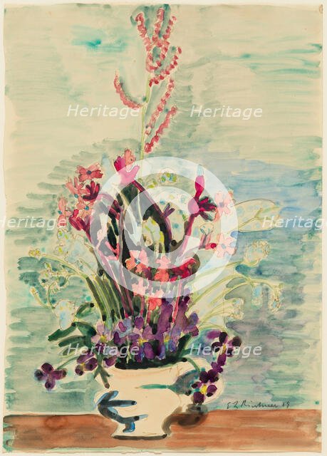 Vase of Flowers, 1929. Creator: Ernst Kirchner.