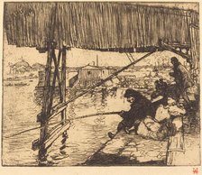Under the Bridge of Bercy (Sous le pont de Bercy), 1894. Creator: Auguste Lepere.