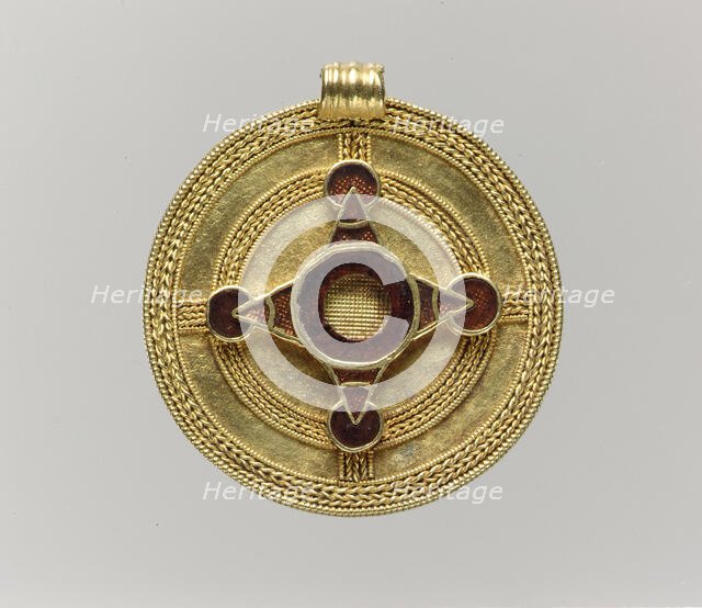 Pendant, Anglo-Saxon, early 600s. Creator: Unknown.