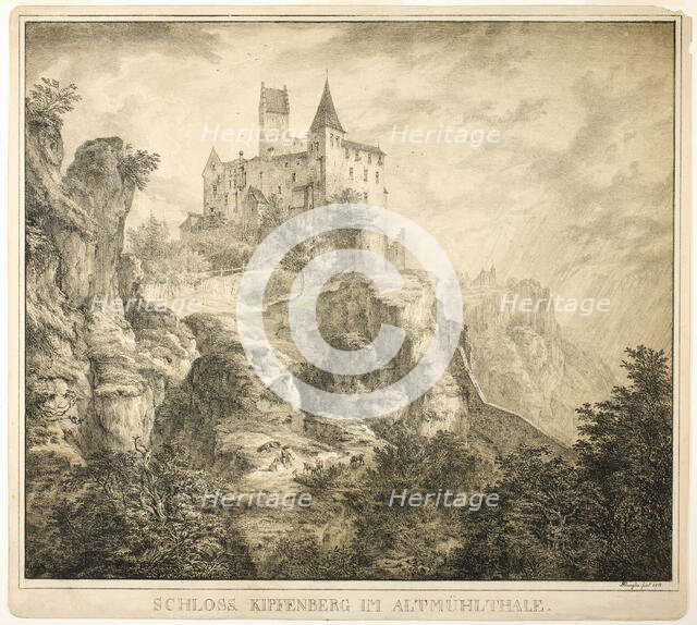 Kipfenberg Castle in the Valley of Altmühl, 1818. Creator: Domenico Quaglio II.