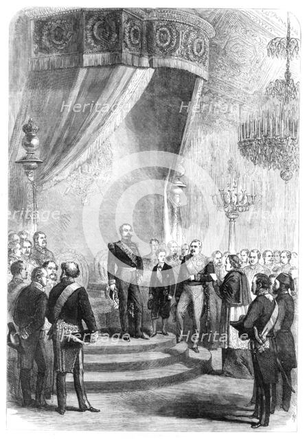 New-Year's Day at the Tuileries: the Papal Nuncio congratulating the Emperor, 1869. Creator: Unknown.