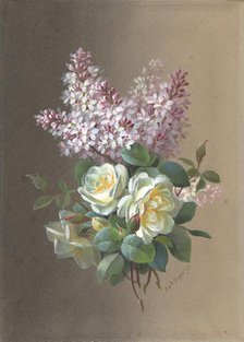 Flowers: Roses and Lilacs, late 19th-early 20th century. Creator: Paul de Longpré.