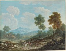 Travelers in a Broad Valley, c. 1750. Creator: Johann Christoph Dietzsch.