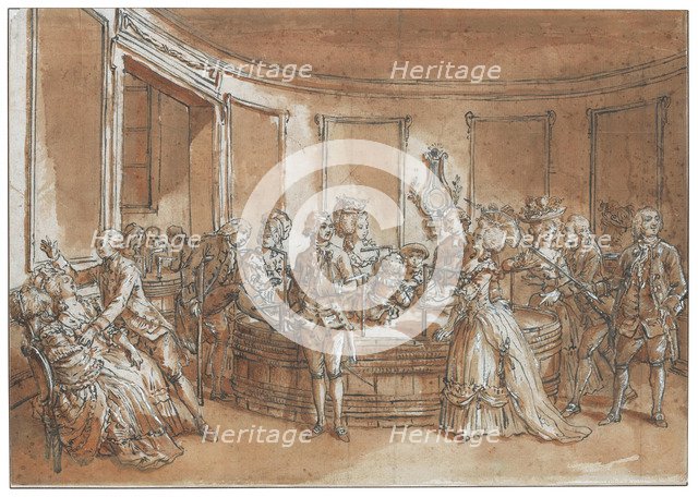 A mesmeric tub. Creator: Desrais, Claude Louis (1746-1816).