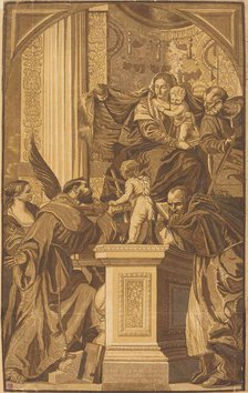 Holy Family and Four Saints, 1739. Creator: John Baptist Jackson.