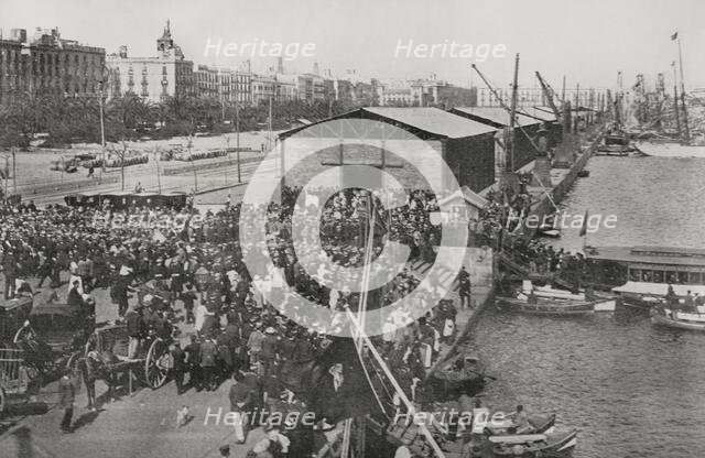 Troops returning from the Philippines, February 27, 1898.  Creator: Unknown.