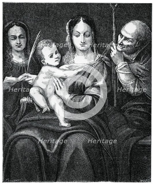 'The Holy Family with St Catherine', 1769, (1870). Artist: Unknown