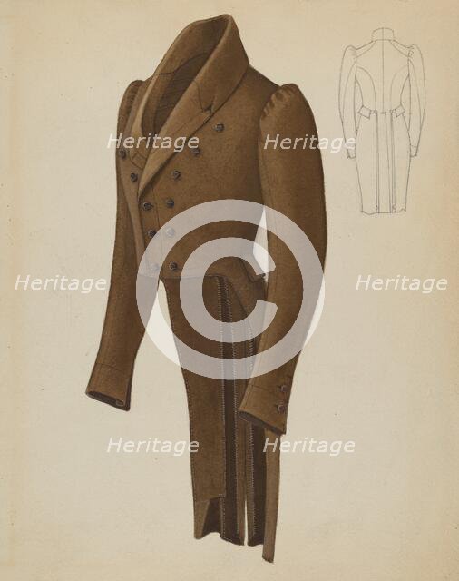 Man's Coat, c. 1937. Creator: Henry De Wolfe.