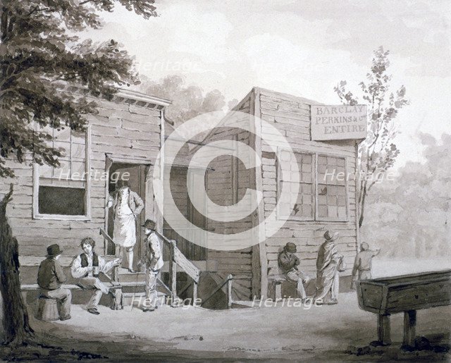 Unnamed tavern on Millbank, Westminster, London, 1826. Artist: JB East