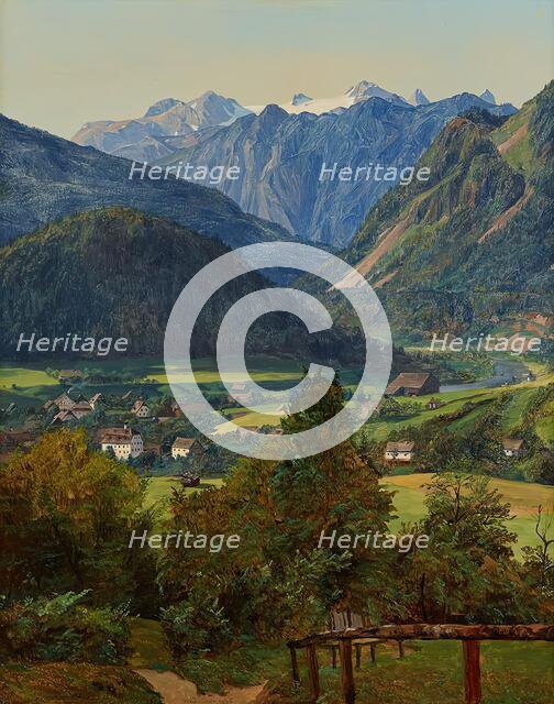 The Dachstein from Sophien-Doppelblick near Ischl, 1835. Creator: Ferdinand Georg Waldmuller.