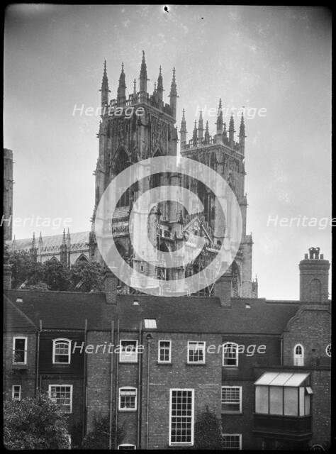 York Minster, Minster Yard, York, 1920-1960. Creator: Marjory L Wight.