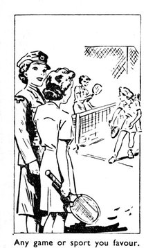 'Any game or sport you favour', 1940. Artist: Unknown.