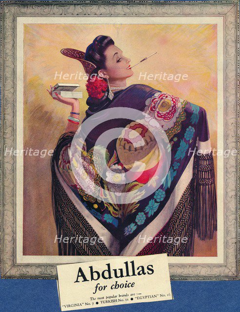 'Abdullas for choice', c1945. Artist: Unknown.