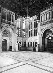 The Lobby, House of Commons, Westminster, London, c1905.Artist: WS Campbell