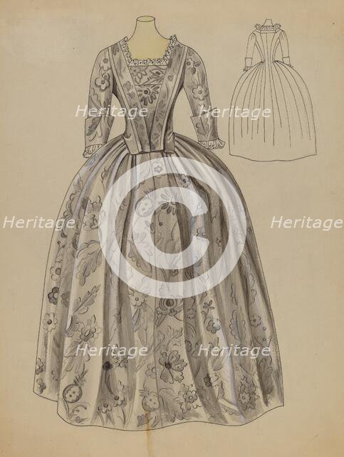 Wedding Dress, 1935/1942. Creator: Margaret Concha.