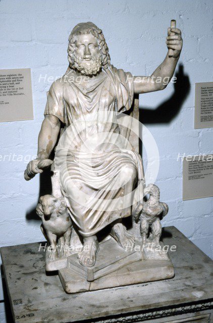 Pluto, (Hades) with Cerberus and Eagle, c3rd century BC. Artist: Unknown.