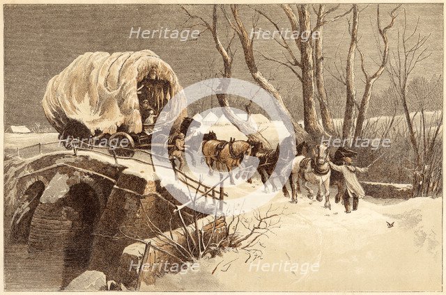 The Christmas Wagon, 1866. Artist: Unknown