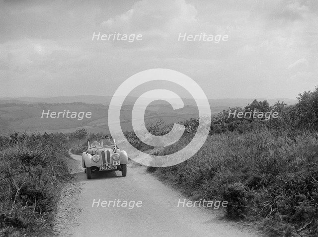 Frazer-Nash BMW of CRY King competing in the MCC Torquay Rally, 1938. Artist: Bill Brunell.