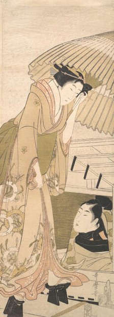 Landing-stage in the Snow (Yuki no sanbashi), 1800. Creator: Kitagawa Utamaro.