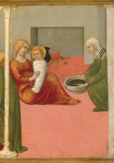 The Birth and Naming of Saint John the Baptist, 1450-60. Creator: Sano di Pietro.