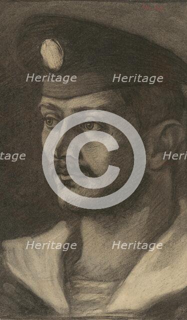 Portrait study of a sailor's head, 1898. Creator: Milan Thomka Mitrovsky.