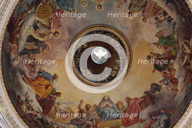 Interior of the dome of St Isaac's Cathedral, St Petersburg, Russia, 2011. Artist: Sheldon Marshall