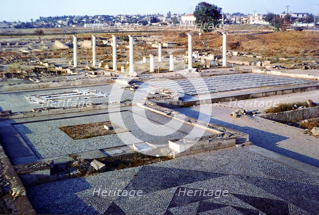 View of the archaeological remains at Pella, Central Macedonia.  Artist: Anon