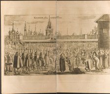 The donkey walk in the Moscow Kremlin (Illustration from Travels to the Great Duke of Muscovy and t Artist: Rothgiesser, Christian Lorenzen (?-1659)
