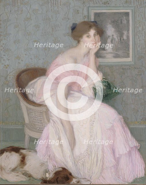 Portrait of Miss Ella Carmichael, 1906. Creator: Edmond Francois Aman-Jean.