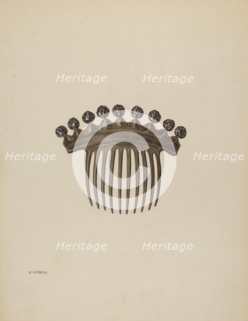 Comb, c. 1939. Creator: Gertrude Lemberg.