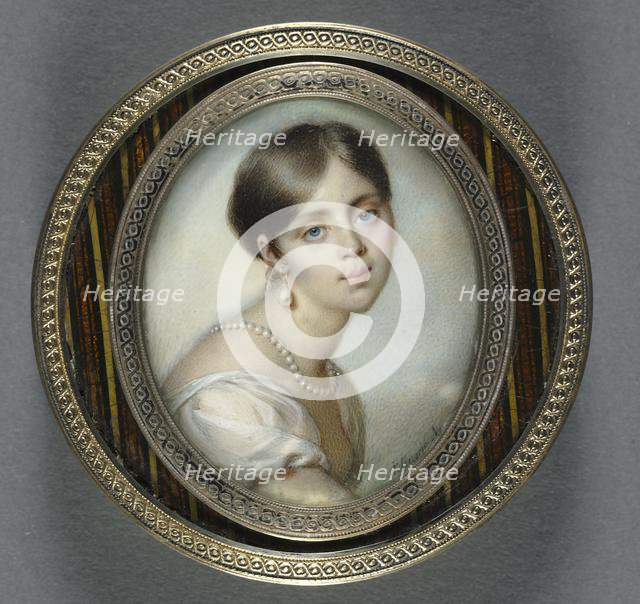 Portrait of a Young Woman in White, 1805. Creator: Jean-Urbain Guérin (French, 1760-1836).