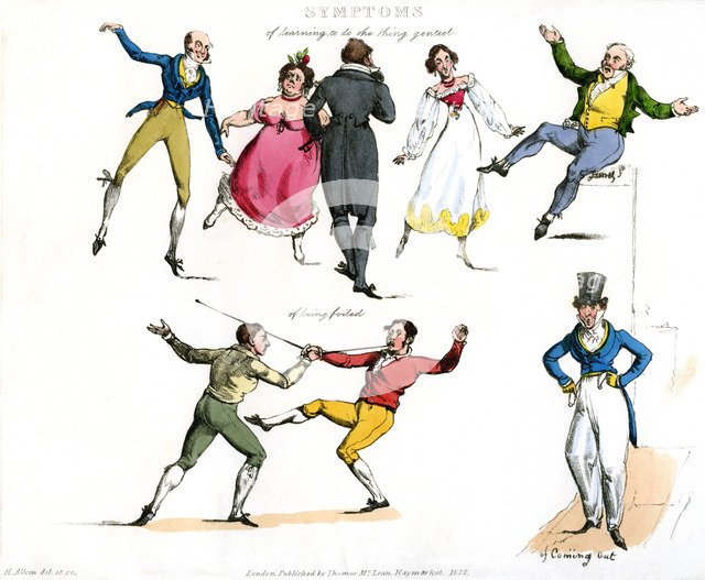 'Symptoms of Being Amused', 1822.Artist: Henry Thomas Alken