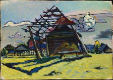 Akhtyrka. Frame for a Haystack and Farm, 1917. Creator: Kandinsky, Wassily Vasilyevich (1866-1944).