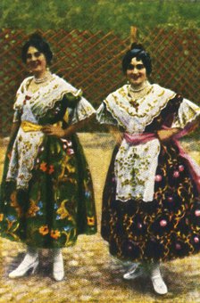 Spanish women in traditional costume, c1928. Creator: Unknown.